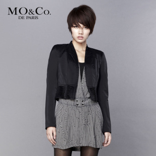 MO&Co. <span class=H>摩安珂</span> M104COT4修身立领短外套 女 OL小西装简约便西