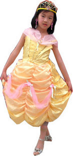 大号贝儿公主服卡通造型服装花童礼服裙动漫童