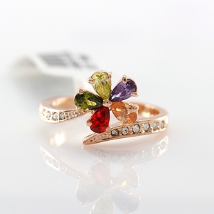 Colorful flower ring