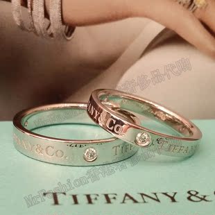 香港专柜代购 Tiffany蒂芙尼 铂金3钻对戒 婚戒