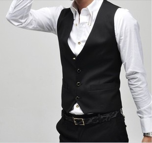  春秋款男装经典礼服马夹 英伦男士西装背心 男式韩版休闲修身马甲