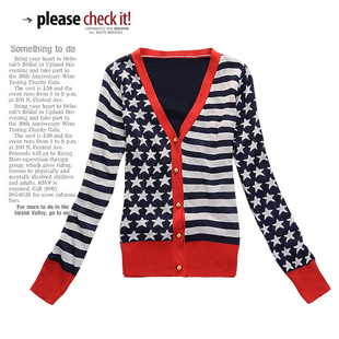 我看到别人穿一款红色条纹毛衣<em>开衫</em>,很喜欢,衣