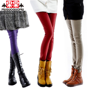  木果果木QJ正品秋冬韩版新款百搭大码显瘦小脚加厚铅笔裤打底裤女