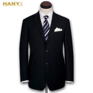  春装 HANY商务正装 男士西服套装 羊毛修身西装新郎结婚礼服