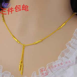  升级版节节高项链 高仿999真金色泽 手工打造镀金项链 金店同款