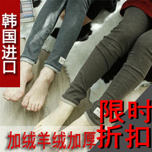 现货 韩国进口代购2011新款秋冬女裤子加绒加厚羊绒打底裤xh3006