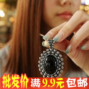  韩版复古 饰品批发 长款时尚枪黑神秘力量 项链毛衣链 女