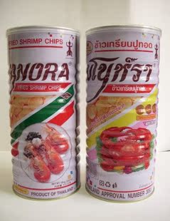  泰国进口特产零食马努啦蟹片 100g罐装 膨化食品 江浙沪皖5瓶包邮