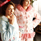 十大家居服品牌 芬腾 2010新款 秋冬保暖珊瑚绒女士睡衣 Z1871
