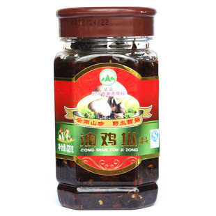  丛山油鸡枞罐装320g 云南特产 鸡枞菌 易门野生菌 菜籽油