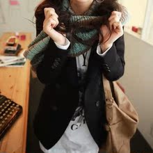 2011 秋装 新款女装韩版双排扣休闲中长款修身小西装西服外套
