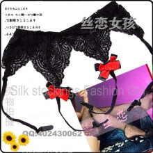 【丝恋】新款特推价外贸黑色性感蕾丝玫瑰花可调吊袜带25元