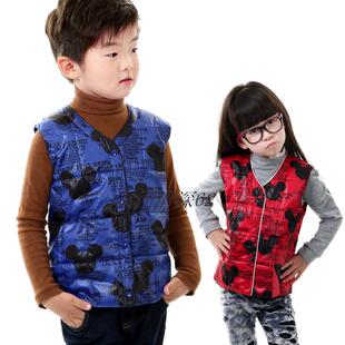  童装儿童羽绒服背心马甲 男童女童羽绒内胆马夹 宝宝背心 正品