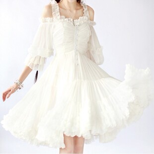 2012春夏装白色露肩大摆礼服公主裙