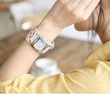 韩国流行时尚配饰彩色编织表带 09新款个性超炫女士手表