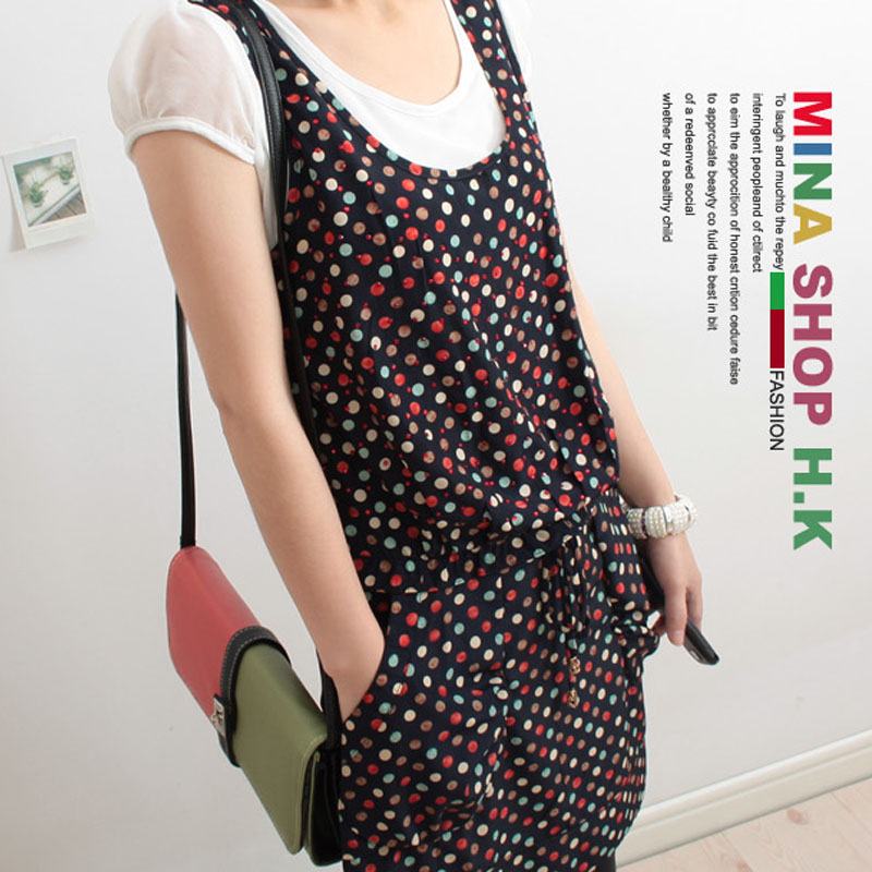 新假两件吊带连衣裙...