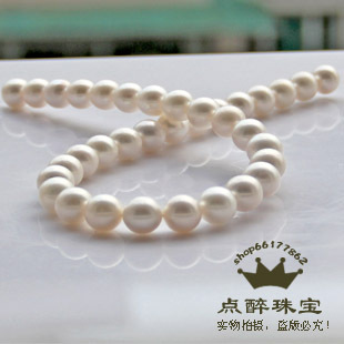  精品【点醉】超值12-13MM 天然珍珠项链 正圆 强光 微暇