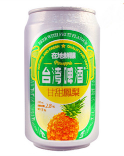 台湾啤酒 原罐进口果啤 在地鲜酿 甘甜凤梨味 水果味啤酒 女果酒