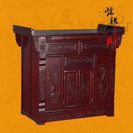 现代中式仿古家具佛龛立柜家庭佛堂财神供桌神