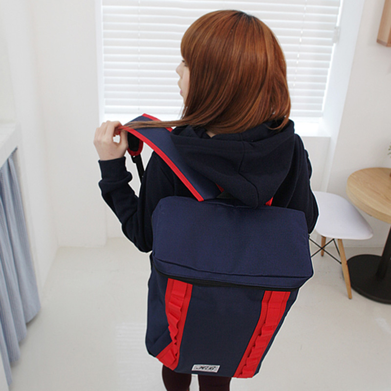 韩版潮学院风书包...