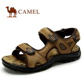 camel 骆驼2012新款 沙滩鞋 男士凉鞋 牛皮 男款 真皮磨砂