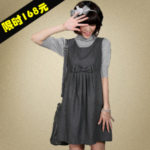 正品！高腰显瘦蝴蝶结羊毛呢 <span class=H>背心</span><span class=H>裙</span> 打底 连衣<span class=H>裙</span> 新款 <span class=H>秋冬</span>