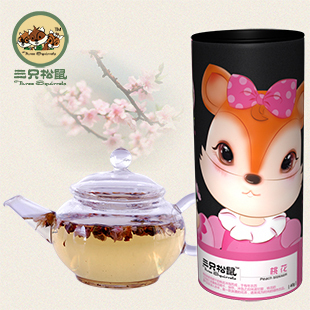  【三只松鼠_桃花茶】花草茶天然新茶特级干桃花茶30g罐装 DC2