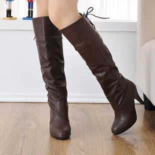  秋冬新款秋季靴子高跟春秋马丁靴过膝女靴长靴雪地靴流苏靴子
