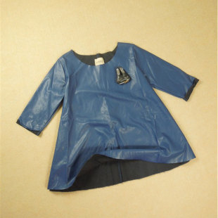 欧洲站秋款2012纯色皮革面料拼贴镶钻卡通头