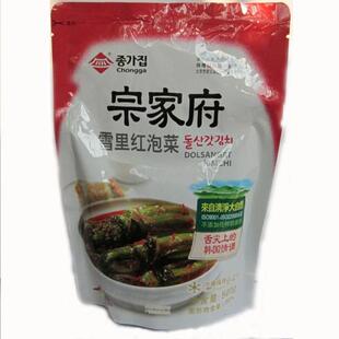  韩国美食 韩国宗家府泡菜 雪里红泡菜500克 韩国泡菜