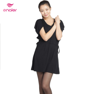 [Automatic changing prices 50 percent clearance] E Cornell your waist long skirt striped v neck plug sleeves Korean dress