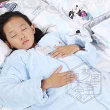[枕水人家] 淘金币 天鹅绒儿童睡袋 防踢被 小孩 蚕丝 婴儿睡袋