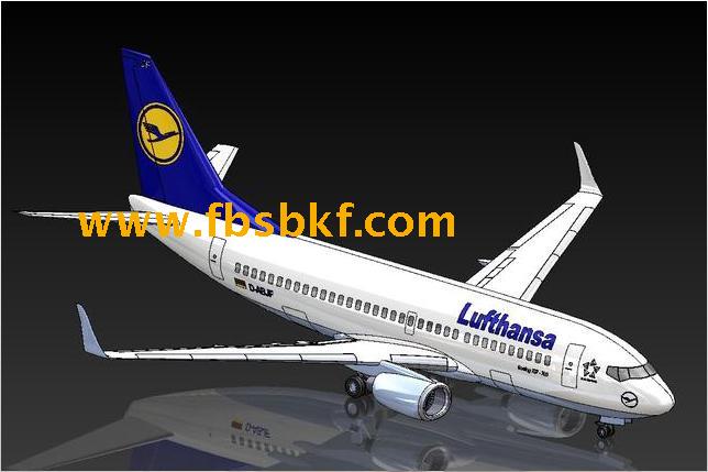 step格式波音737飞机3d模型设计图