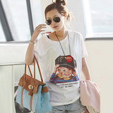 ◆2010夏装新款特价正品◆流行女装捣蛋小孩短袖纯棉休闲圆领T恤