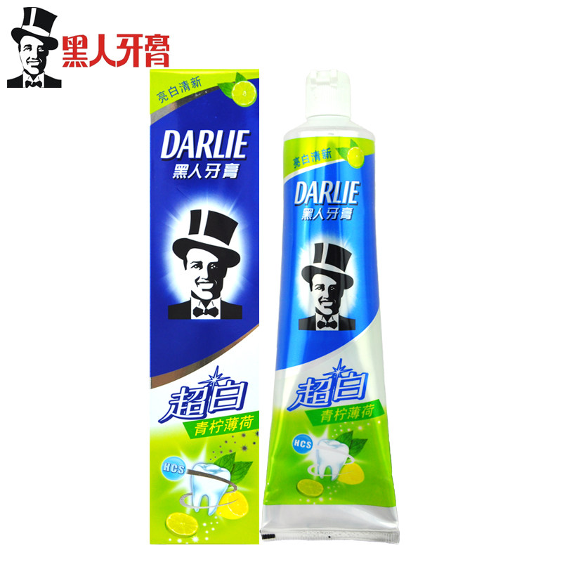 【天猫超市】黑人 牙膏HCS亮白因子超白青柠薄荷140g 美白 清新