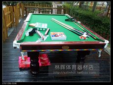 全实木打造！台球桌标准台美式黑8台球案 美式桌球台 家用2合1