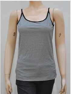  哥弟女装专柜正品牌代购5折 新款黑灰条纹小吊带背心 原价320
