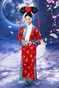 清宫妃子服格格装舞台演出服装\/宫廷装\/旗装令