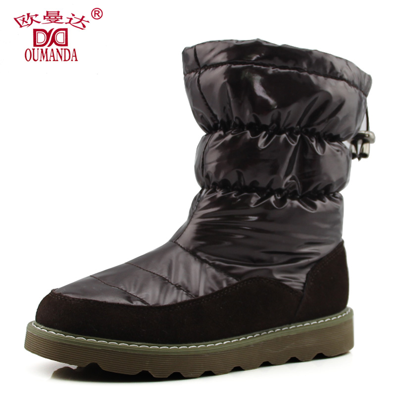 冬季女靴牛筋底厚底...