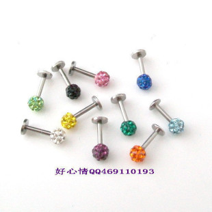  【医用钢饰品】抗过敏316L医用钢耳钉耳骨钉*钻石耳钉唇钉*单只