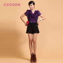 COCOON可可尼2012新品春V领短袖上衣211306013原价1188