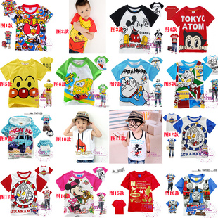  短码清仓 换购特价亏本甩卖 卡通 儿童童装纯棉短袖T恤 19款