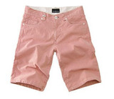 热卖 <span class=H>calvin klein</span>/ck 原单纯棉男士红白细条纹五分裤休闲短裤