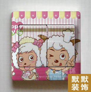 5折清货 透明防水不褪色环保开关贴纸 插座贴卡通图贴美洋洋|msdalam kategori rumah Fabrik, perlindungan perlindungan habuk, suis sesendal - dari Buy2taobao.com untuk memberikan perkhidmatan ejen Taobao profesional membeli