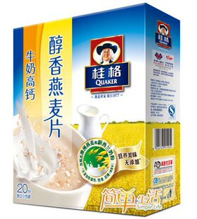  QUAKER桂格醇香燕麦片（牛奶高钙）无防腐剂540(680)g（20包）