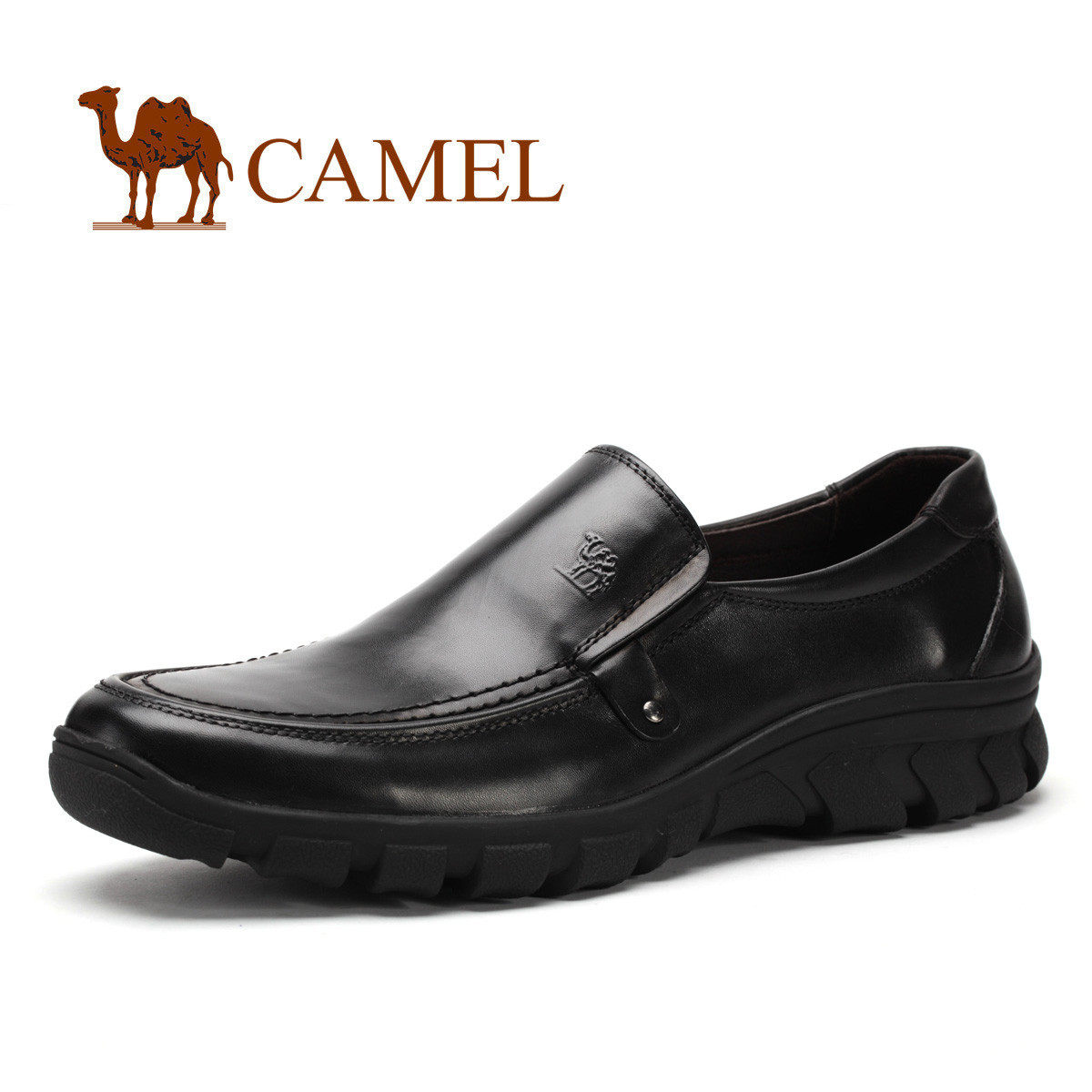 迎新大促！CAMEL骆驼 新款头层牛皮男士商务休闲鞋 日常休闲男鞋