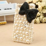 iphone4S cellphone case iphone4 cellphone sets of diamond shell pearl the butterfly knot apples 4 shell accessories