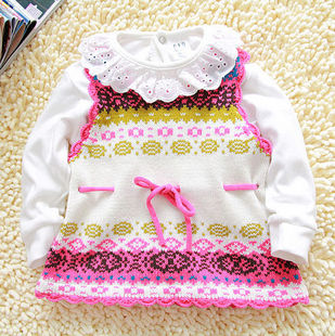  春季新款韩版马甲女童针织背心女宝宝背心婴儿童装韩版背心