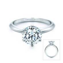 Especial Corazones y Flechas Tiffany garra anillo de diamantes de seis conjunto 925 anillos de plata, dos suizos