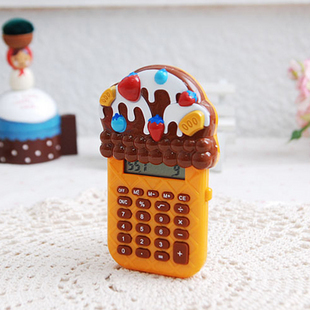 日韩可爱文具 创意冰激凌计算器可爱迷你计算